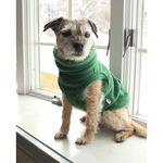  犬服 ※定番B51cm位  フリース タートル タンクトップ 緑
