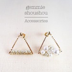triangle gold perl pierce.