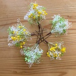 ◎春イエローかすみ草ヘッドドレス（5本セット）