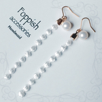 White drop yarn •• パールとレースの雫ピアス(イヤリング選択OK)