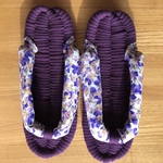 布ぞうり 24cm スミレの鼻緒