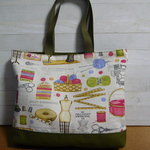 フランス生地　メルスリー柄トートバッグ