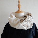 刺繍レースとダブルガーゼ　スヌード　一巻き