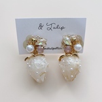 Fruits strawberry beige ピアス　イヤリング