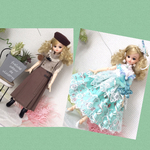専用です 22cmドールサイズ リカちゃん服 アウトフィット ドレスとヘッドドレス 5点セット