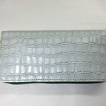 パールグリーン クロコ型押し レザーウォレット 長財布GG4-10