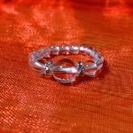 水晶のピンキーリング