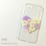 【iPhone】スマホケース〜flower LOVE box〜《スミレ》
