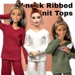 Barbie//バービー Vネックリブニットトップス