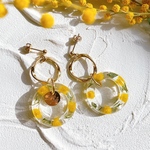 季節限定❀Mimosa✿*ダブルサークルピアス/イヤリング⑅*॰ॱ