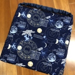 35×35  小学校入学　宇宙柄　　座布団カバー&防災頭巾カバー