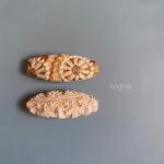 ＊sogno＊sale♡花刺繍のオーバルピン/2本セット