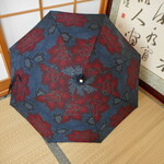 未使用・本場泥大島紬の日傘（傘袋付き）