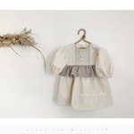 ⌣ リボン刺繍のぽわん袖ワンピース　《_kiiio___ さまorder》