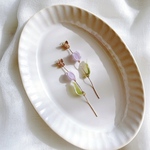 揺れる小さなチューリップ（チェーン）【Cラベンダー】🌷イヤリング/ピアス