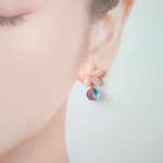 桜とぼんぼりのピアス