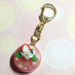 再販！名前入り☆little flower berryゼリーケーキのキーホルダー