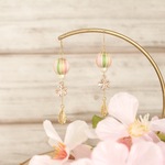 さくらにメジロ＊巻き玉ピアス・イヤリング