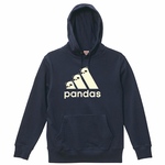 【送料無料】【新品】【抜染】pandas パンダス 抜染 スウェット プルパーカー パロディ おもしろ ネイビー 紺 メンズ サイズ プレゼント