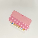 カトラリーケース　ピンク×シロドット②　21㎝　箸・歯ブラシ入れ