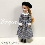 リカちゃん　ギンガムチェックワンピース