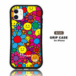 スマホケース 名入れ iPhoneケース iphone14 13 12 pro mini iPhone11 se3 SE2 iface型 グリップケース アイフォン カバー 花柄 韓国 名前 送料無料