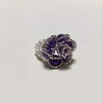 【Renew】再販　2月の誕生石アメジストのローズデザインリング