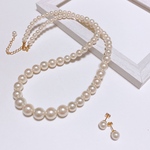 【約60cm】ネックレス＆ピアス/イヤリング 2点セット