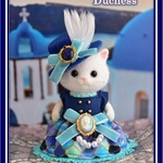 シルバニア★手作りハンドメイド★服★ブルーモロッカンワンピ（子供）