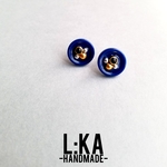【order style】深み青色のデコボタン