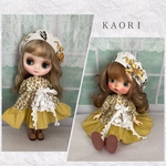 【リバティ】ミモザのセット　ミディブライス・モンストドール　アウトフィット　ハンドメイド　服