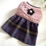 【完成品】もふもふワンピ　ハンドメイド犬服