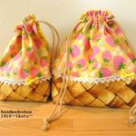 【入園入学　】　お弁当袋＆コップ袋セット　いちご