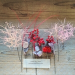 52 Dreird flowers Red & smoke / ヘッドドレス  南天とスモークツリー 