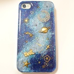 ☆宇宙　iPhone4・4Sの宇宙塗りiPhoneケース・携帯カバー☆