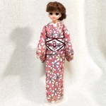 ジェニー・Momoko 着物　ピンク・花柄