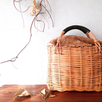 手編みかごのトートbag・ファー付き(ちょこ様専用)
