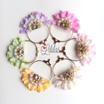 再販❁フラワービジューフープpierce・earring❁