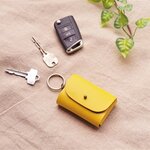 【アウトレット】✻　🚗スマートキーケース　～Simple～　✻ 　牛革　✻　蒲公英イエロー色　✻ 