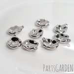 【6pcs】チャーム 不規則 ウェーブ シルバー パーツ 1117