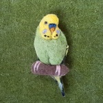 ♥️羊毛フェルト　インコさんブローチ♥️