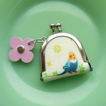 かわいいアクセサリーケース・インコ・白・限定１個