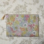 リバティ 花柄 20cmフラットポーチ