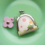 かわいいアクセサリーケース・インコ・ピンク・受注販売