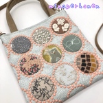 ミナペルホネン トートバッグ Dカン付き  ピンクmix マカロンパッチワーク minaperhonen 