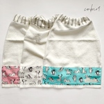 3枚セット ねこちゃん柄3color×ストライプ 一重タオルエプロン