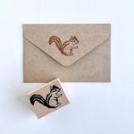 森のりすのラバースタンプ［30×40mm］