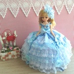 リカちゃん お姫様ドレス 一点物☆ ブルー