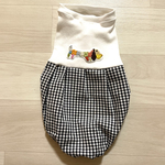 犬服　チェックバルーンワンピ　ダックスSサイズ