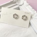 チタンポストピアス　サークルピアス　シルバーカラー